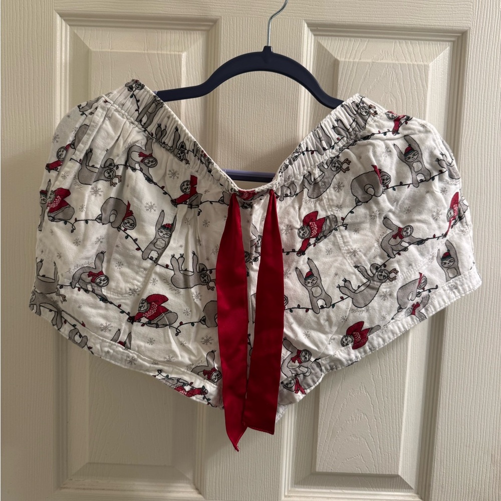Hollister Sloth Christmas Pajama Shorts